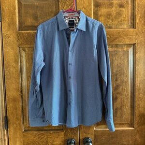 CACTUS MAN Ricky Singh Navy Blue Men's Shirt - Size Large